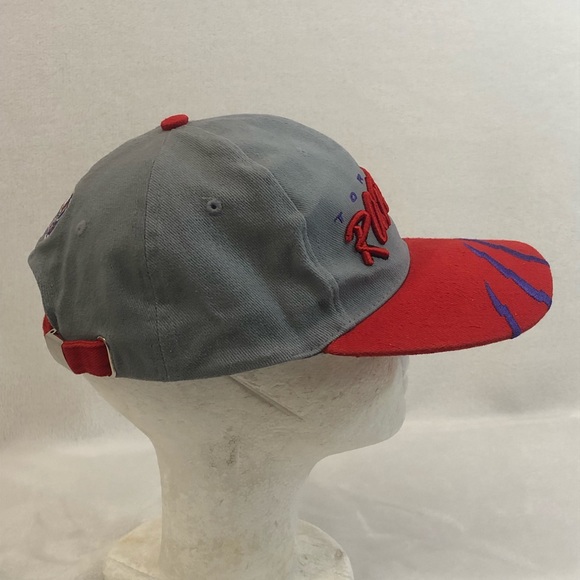 Vintage NBA Toronto Raptors Basketball The Home Game Gray Red Strap Back Hat Cap - Picture 8 of 14